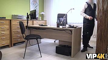 Vip4k Brunette Undresses Due To Unemployment