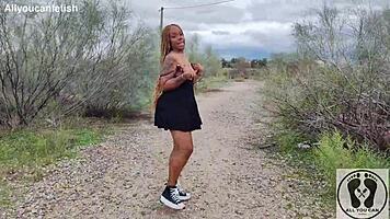 Big Ass Tits Out Ebony Walking Upskirt Sneakers Converse