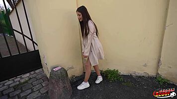 German scout petite Colombian girl talks casting fucks at holiday trip in Berlin