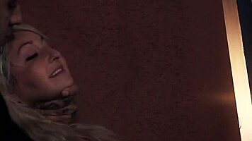 Cute Blonde Teen Valerie White In Bondage Machine Double Penetration