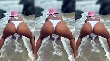 trio of cute teen girls licking pussies and kissing in wet lesbian party