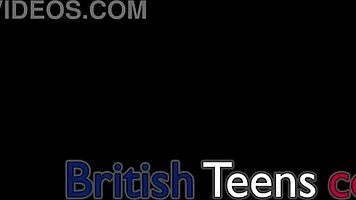 Feeling The Intense Passion As Collared British 18 Year Old Gets Fucked Hard In The Kitchen