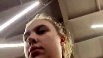 hard fucking in the gym with big tits bouncing
