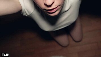 Petite college girl eagerly takes huge massive cock