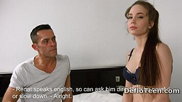 gorgeous virgin koza dereza learns how to suck a stiff cock in casting interview with tattoo