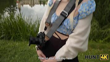 Hey, I spotted this cute blonde with a tight pussy in the park and gave her a rough fuck.