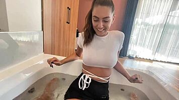 yoya grey moans i'm so wet in these clothes while you pound my tight pussy with that big cock