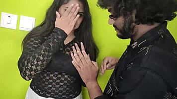 Horny Indian College Girl Enjoys Private Fun with Boyfriend in Bedroom