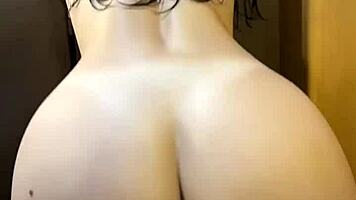 straight out of the shower, she gets rough