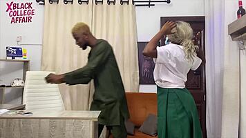 Teacher saw the student sweet boobs and couldn't resist to fuck in his office desk watch 4k video