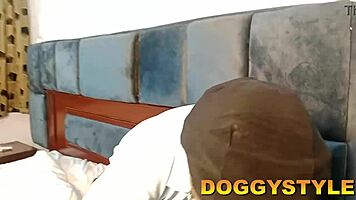 Moaning as my boss bangs me with his huge cock and I cum hard