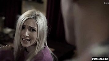 The petite blonde teen 18+ craves fucking a big cock
