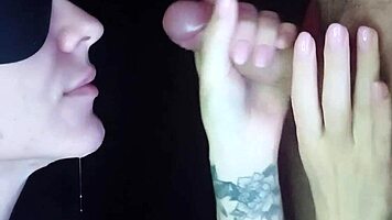 close up suck dick leads to cumshot facial on wet pussy