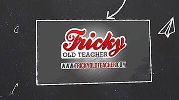 Tricky Old Teacher Gives Cute Babe Deep Sex Lesson