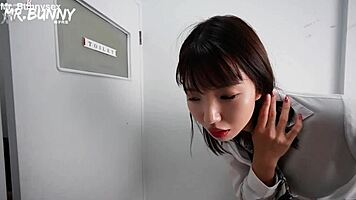 Bunny Boss Katsuki Ren Dominates Adorable Employee In Office