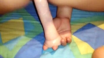 Young Latina Homemade Dildo Penetration