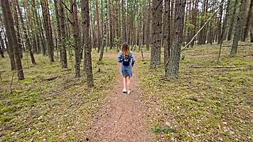 Caught flashing leads to beachside creampie