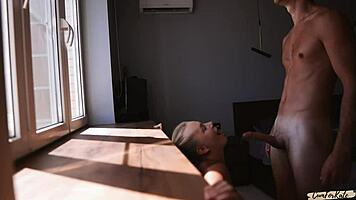 passionate morning fuck wakes neighbors with rough pounding