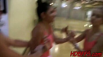 Teen ballerinas share pussy