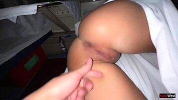 Girl Awakens to Rough Penetration in Wet Pussy on Public Train