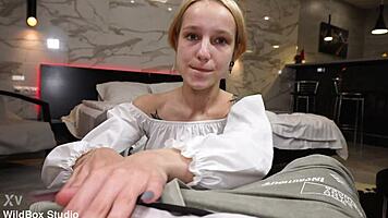 Pov Skinny Blonde Gives Sensual Blowjob Then Gets Good Fuck And Cum Facial