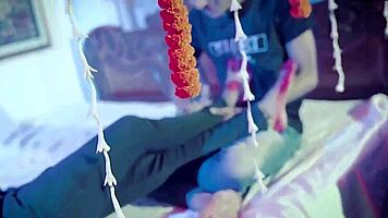 Young indian couple suhaag raat first night sex - dirty hindi audio 😈