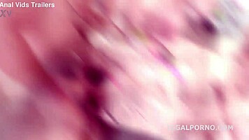 i, uh, got all i desired with 5 guys in double anal and 5 swallows