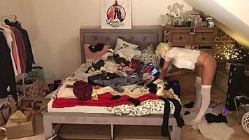 Girls Tease With Pussy Wedgies And Boob Pasties At Home Party