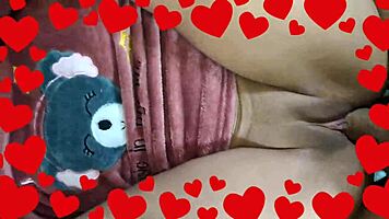 pretty young latina celebrating valentines day in missionary