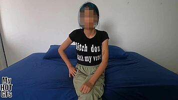 Hermosa Flaquita Maria Wants To Experiment And Gets Her Face Covered In Cum