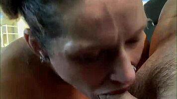 busty petite 18+ hooker with a lip ring sucks & fucks in public & doesnt know he came in her pussy