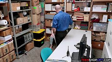 Chunky Teen Thief Faces Trouble After Caught Spying In Office