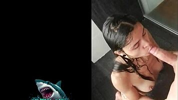 prepago venezolana tiene sexo sin condon en la ducha con un cliente