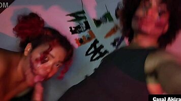 Clown Girl After Halloween Party Free Scene