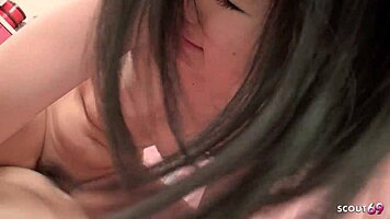 small tits japanese virgin teen 18+ seduce to defloration creampie sex by older guy in uncensored jav porn 😏