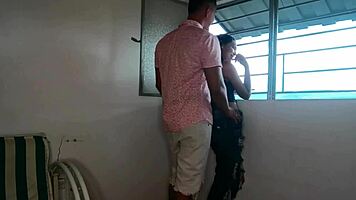 She enjoys riding my huge cock, stretching her tight pussy