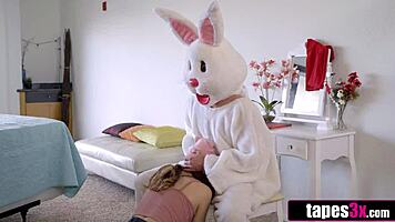 pervy stepbro gets stepsis and her hot friend on easter alex blake lily adams