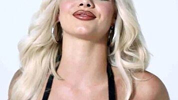 Cute and petite 18+ blonde teen 18+ model elsa jean played with big and sharp