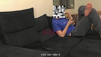 skinny guy licks redhead sol megan fire's ass