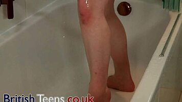 Gorgeous 18 Year Old Gets Herself Off In The Shower