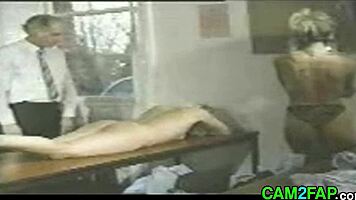 Blonde Teen 18+ Feels Punished in Classroom with Spanking, Emotions High in Garage