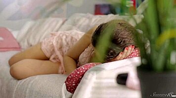 beautiful teen fabricia d fingers her huge tits and pussy solo with toys