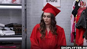 shoplifter selina bentz shows officer her deepthroat skills