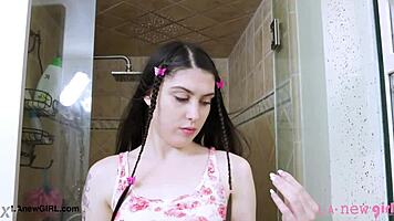 Bold Brunette Queen Took A Shower With Petite Milf And Lesbian Massage
