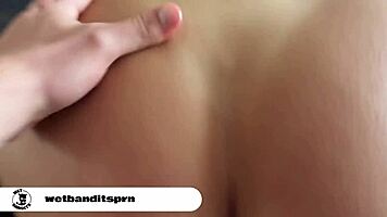 hungarian babe's first double penetration in bedroom