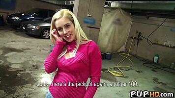 Gorgeous Blonde Teen Fucked Outdoors