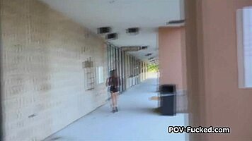 Perky Room Mate Candidate Fucks For Discount