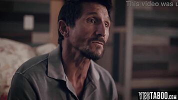 Skinny Russian Teen Stepdaughter Double Penetrated by Her Stepdad