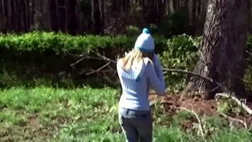 My cute neighbor strips and teases her slim body while masturbating her pussy