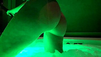 Petite Girl Playing Naked In Hot Tub